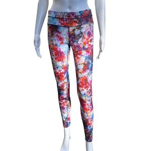Athleta Women’s Hypersonic Pink and Blue Sonar Legging Tight Size Small EUC